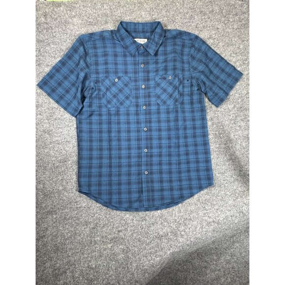 Orvis Blue Plaid Short Sleeve Button-Up Shirt M/M Polyester Mens Classic Collect - Picture 10 of 16